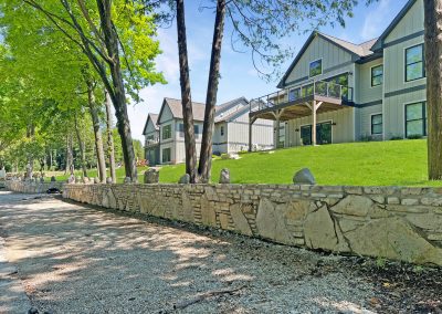 Units 9 and 10 at Cove with the stone wall in the foreground